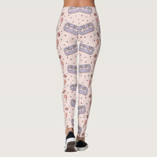 Razor Blade Semicolon Yami Kawaii Leggings (Achterkant)