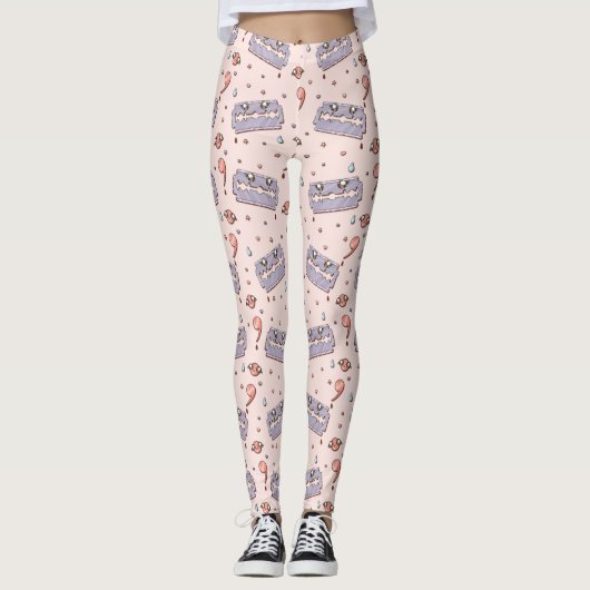 Razor Blade Semicolon Yami Kawaii Leggings (Voorkant)