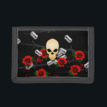 Razor Blade Violent Roos van tienjarige meisjes Drievoud Portemonnee<br><div class="desc">De portemonnee van dit vrouw- of tienermeisje is voorzien van een schedel omgeven door rozen,  scheermessen,  prikkeldraad en bloed. Het is tegenstrijdig,  tegelijkertijd romantisch en gewelddadig.</div>