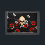 Razor Blade Violent Roos van tienjarige meisjes Drievoud Portemonnee<br><div class="desc">De portemonnee van dit vrouw- of tienermeisje is voorzien van een schedel omgeven door rozen,  scheermessen,  prikkeldraad en bloed. Het is tegenstrijdig,  tegelijkertijd romantisch en gewelddadig.</div>