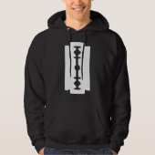 Razor Blade - Wit op donker Hoodie (Voorkant)
