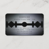 Razor-bladekapsel geïnspireerde cover visitekaartje (Achterkant)
