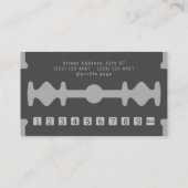 Razor donkerbruine loyaliteit visitekaartje (Achterkant)