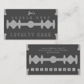 Razor donkerbruine loyaliteit visitekaartje (Voorkant / Achterkant)