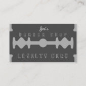 Razor donkerbruine loyaliteit visitekaartje (Voorkant)