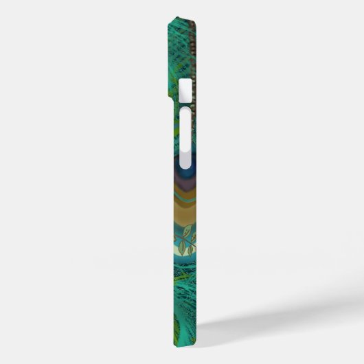 Razor Droid Damask Peacock Blackberry Bold Case-Mate iPhone Case (Achterkant / Links)