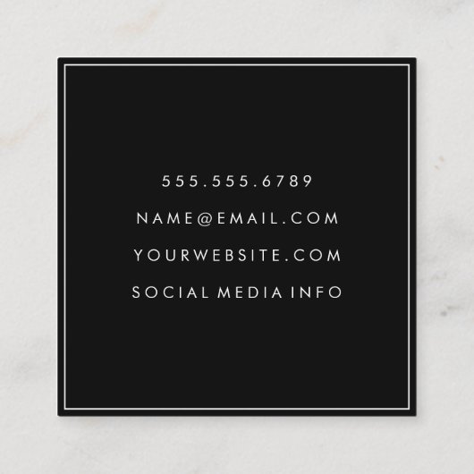 Razor- en Haarclippers Vierkante Visitekaartje (Achterkant)