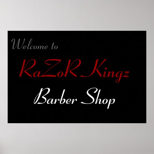 RaZoR Kingz Barber Shop-promotie Poster (Voorkant)