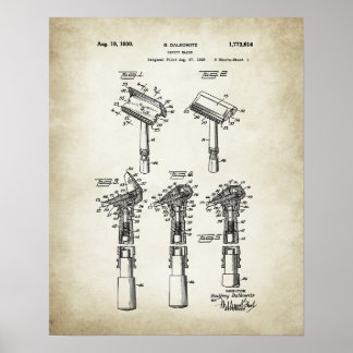 Razor Patent Poster