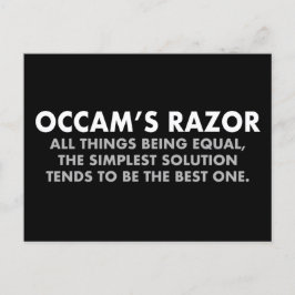 Razor Scientific Principle van Occam Briefkaart