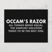 Razor Scientific Principle van Occam Briefkaart (Voorkant)