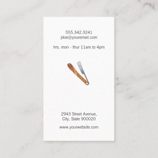 Razor Visitekaartje (Achterkant)