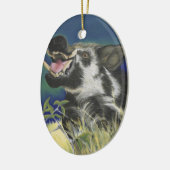 Razorback Hog Keramisch Ornament (Links)