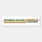 Razorback Regional Greenway Arkansas Bumpersticker (Voorkant)