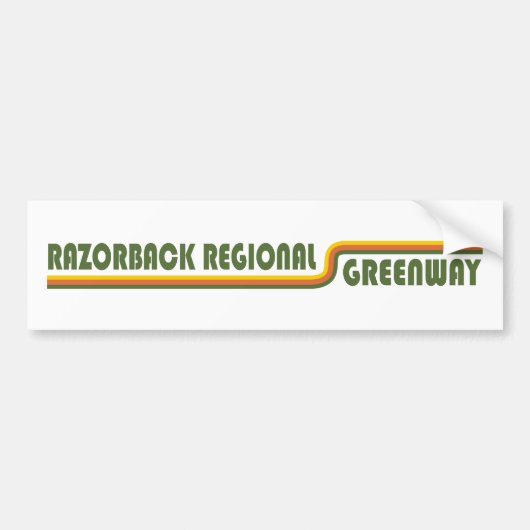 Razorback Regional Greenway Arkansas Bumpersticker (Voorkant)