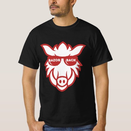 Razorbacks School Sport Fan Team Spirit T-shirt (Voorkant)