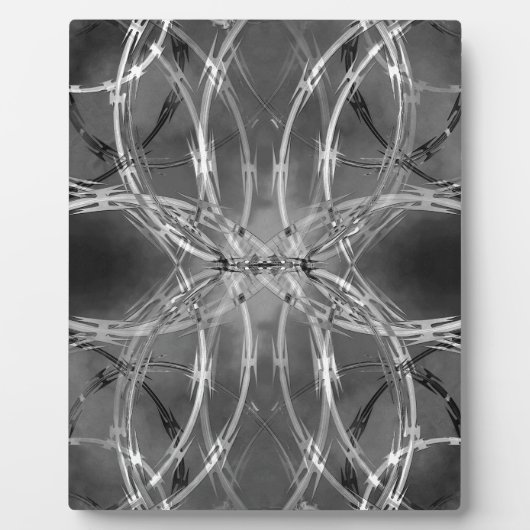 Razordraad tegen donkere wolken fotoplaat (Voorkant)