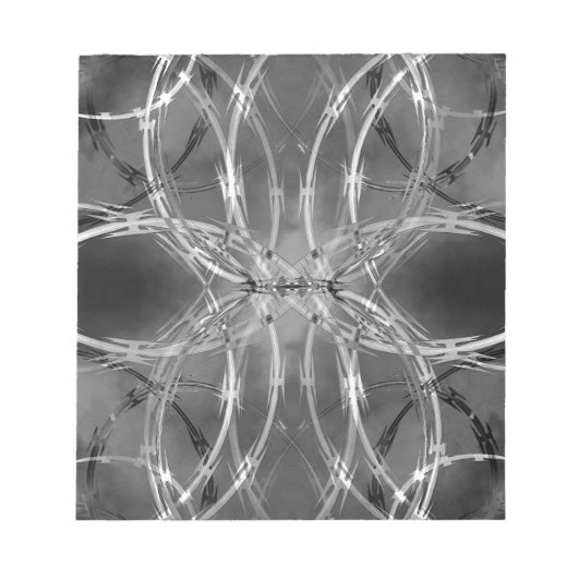 Razordraad tegen donkere wolken notitieblok (Voorkant)