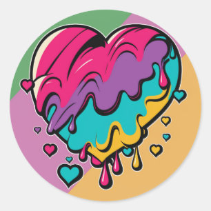 Raz's Hearts - Versie 20 Ronde Sticker