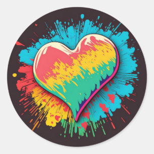 Raz's Hearts - Versie 31 Ronde Sticker