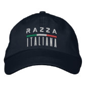 Razza Italiana - Embroidered Italian Pride Hat Geborduurde Pet (Voorkant)