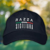 Razza Siciliana - Embroidered Italian Pride Hat Geborduurde Pet