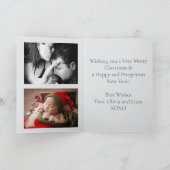 Razzle Dazzle Familie Foto Kerst Vouwen Kaart (Binnen)