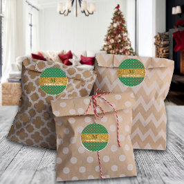 Razzle Dazzle Kerst Glitter Stippen Maatwerk Ronde Sticker
