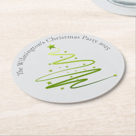 Razzle Dazzle Kerstfeest Ronde Kartonnen Onderzetter