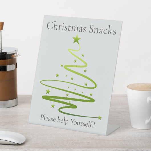 Razzle Dazzle Kerstfeest Snacks Reclamebord Met Voetstuk (Insitu)