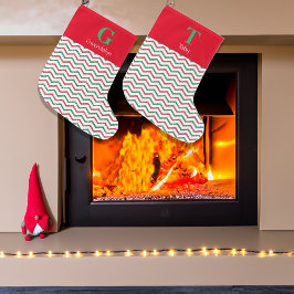 Razzle Dazzle Kerstmis Glittery Candy Cane Grote Kerstsok