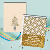 Razzle Dazzle Kerstmis Glittery Gouden Sterren Cus Feestdagenkaart