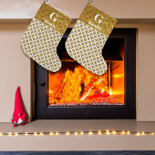 Razzle Dazzle Kerstmis Glittery Gouden Sterren Grote Kerstsok