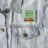 Razzle Dazzle Knop Vierkante Button 5,1 Cm (In situ)