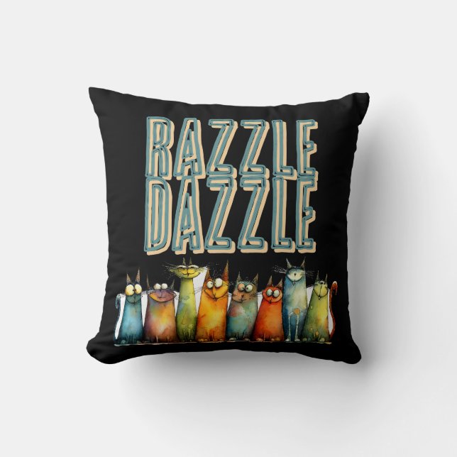 Razzle Dazzle Worpkussen Kussen (Voorkant)