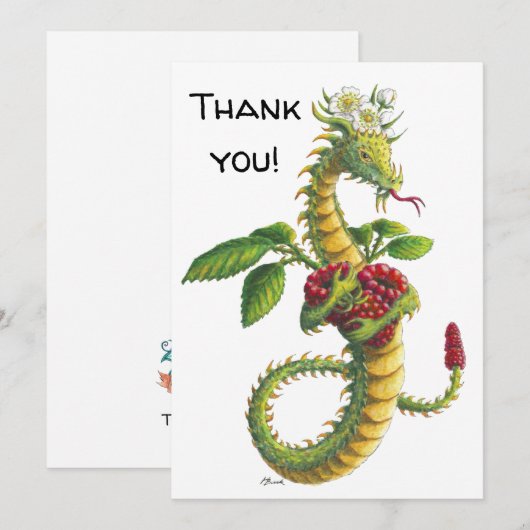Razzler Dragon - Dank u wel Bedankkaart (Voorkant / Achterkant)