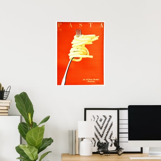 RAZZZIA PASTA Al Dente Poster Art Deco Style (Thuiskantoor)