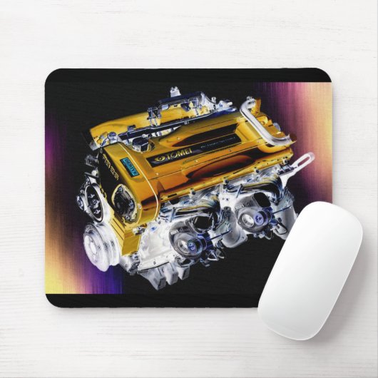 RB26 Twin Turbo Engine Mousepad Muismat (Met muis)