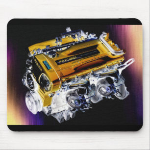 RB26 Twin Turbo Engine Mousepad Muismat