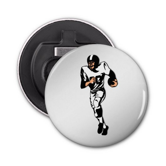RB Football Player/Sportontwerp Button Flesopener (Voorkant)