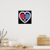 RB Ping Pong Paddle Heart Poster (Keuken)