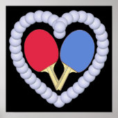 RB Ping Pong Paddle Heart Poster (Voorkant)