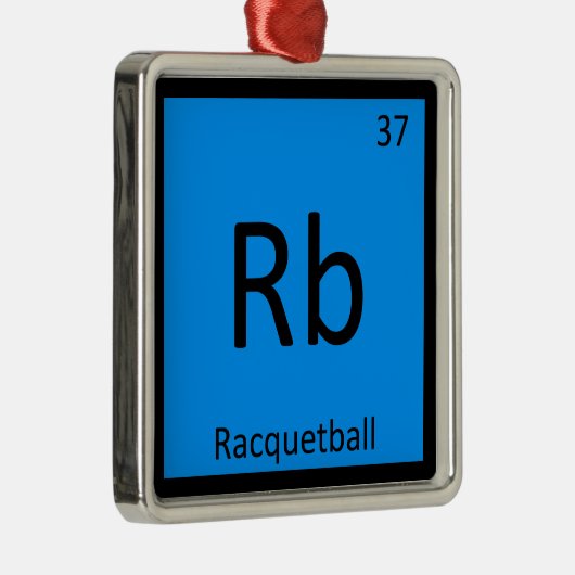Rb - Racquetball Sports Chemistry Periodic Table Metalen Ornament (Rechts)