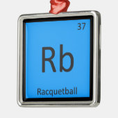 Rb - Racquetball Sports Chemistry Periodic Table Metalen Ornament (Links)
