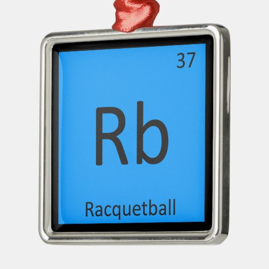 Rb - Racquetball Sports Chemistry Periodic Table Metalen Ornament (Links)