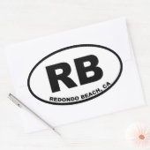 RB Redondo Beach oval Ovale Sticker (Envelop)