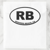 RB Redondo Beach oval Ovale Sticker (Tas)
