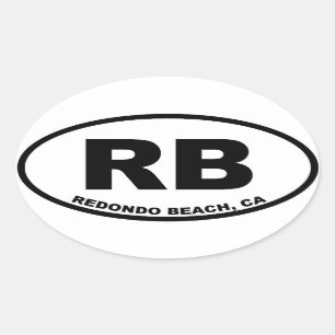 RB Redondo Beach oval Ovale Sticker