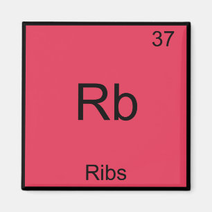 Rb - Ribs Chemistry Element Symbol Funny Magneet