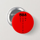 RBA, abbi, rownstein, rmy Ronde Button 5,7 Cm (Voorkant /achterkant)